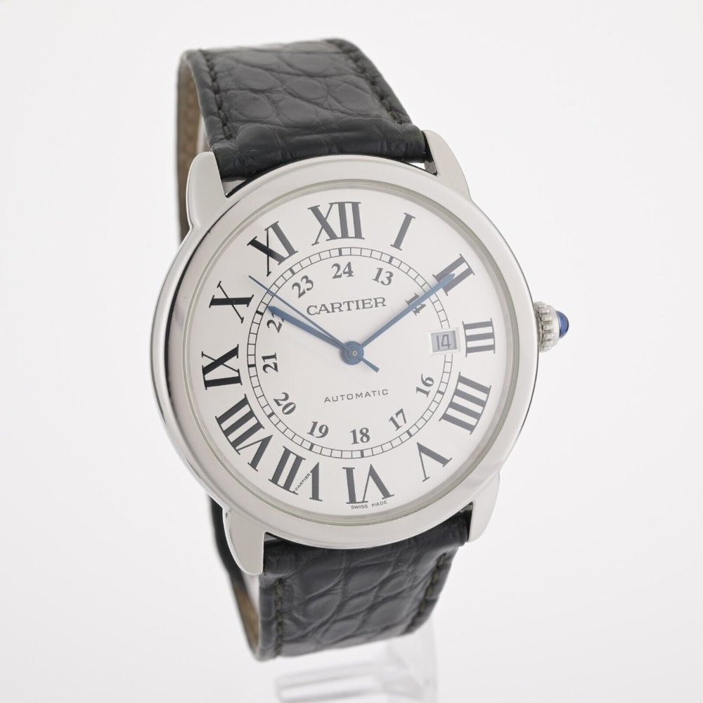 Cartier Ronde Solo XL 3802 W6701010 42mm Stainless Steel Watch W/ Box - Picture 2 of 13